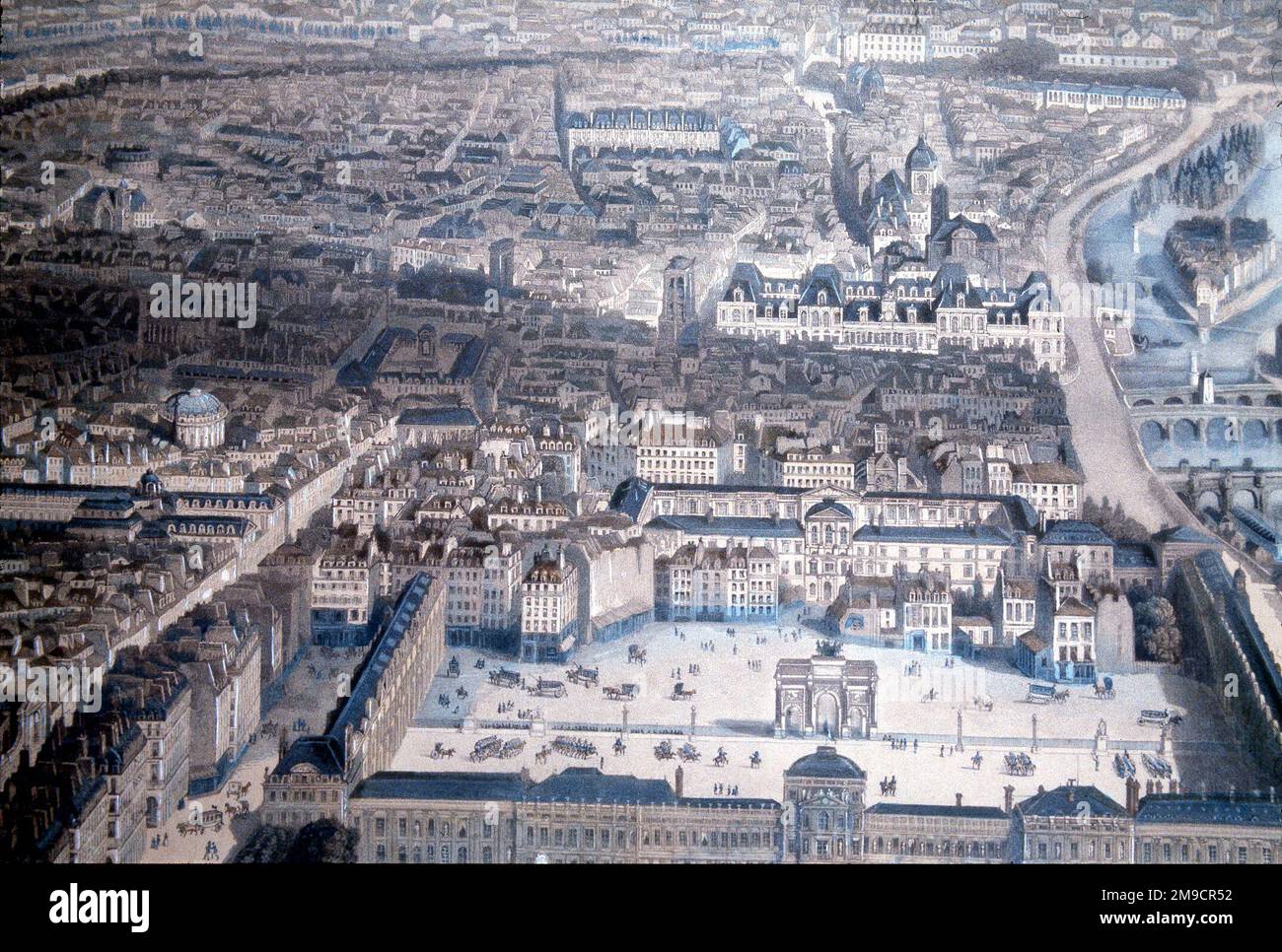 Louvre museum aerial view hi-res stock photography and images - Alamy