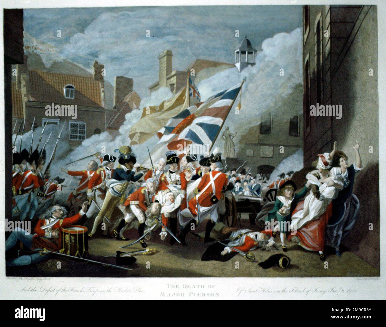 The Death Of Major Pierson, Jersey Stock Photo Alamy