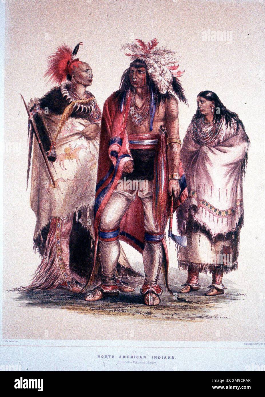 Letter & Notes On The North American Indians - North American Indians Stock Photo