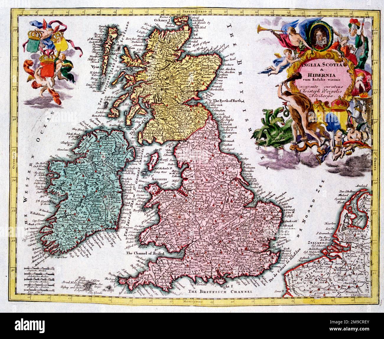 18th century Map of England, Scotland, Ireland Stock Photo - Alamy