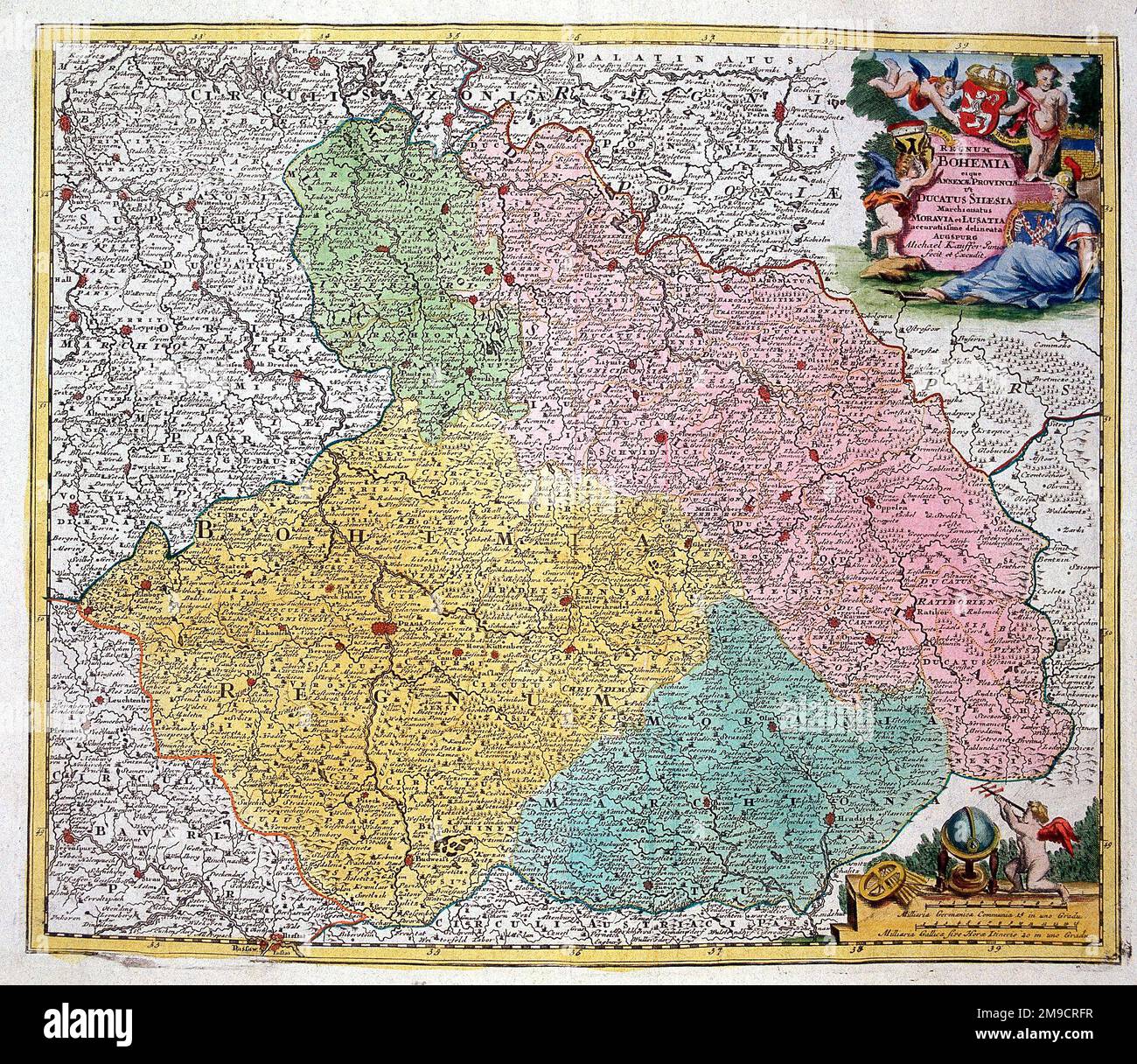 Bohemia 18th century Map of Bohemia Stock Photo - Alamy