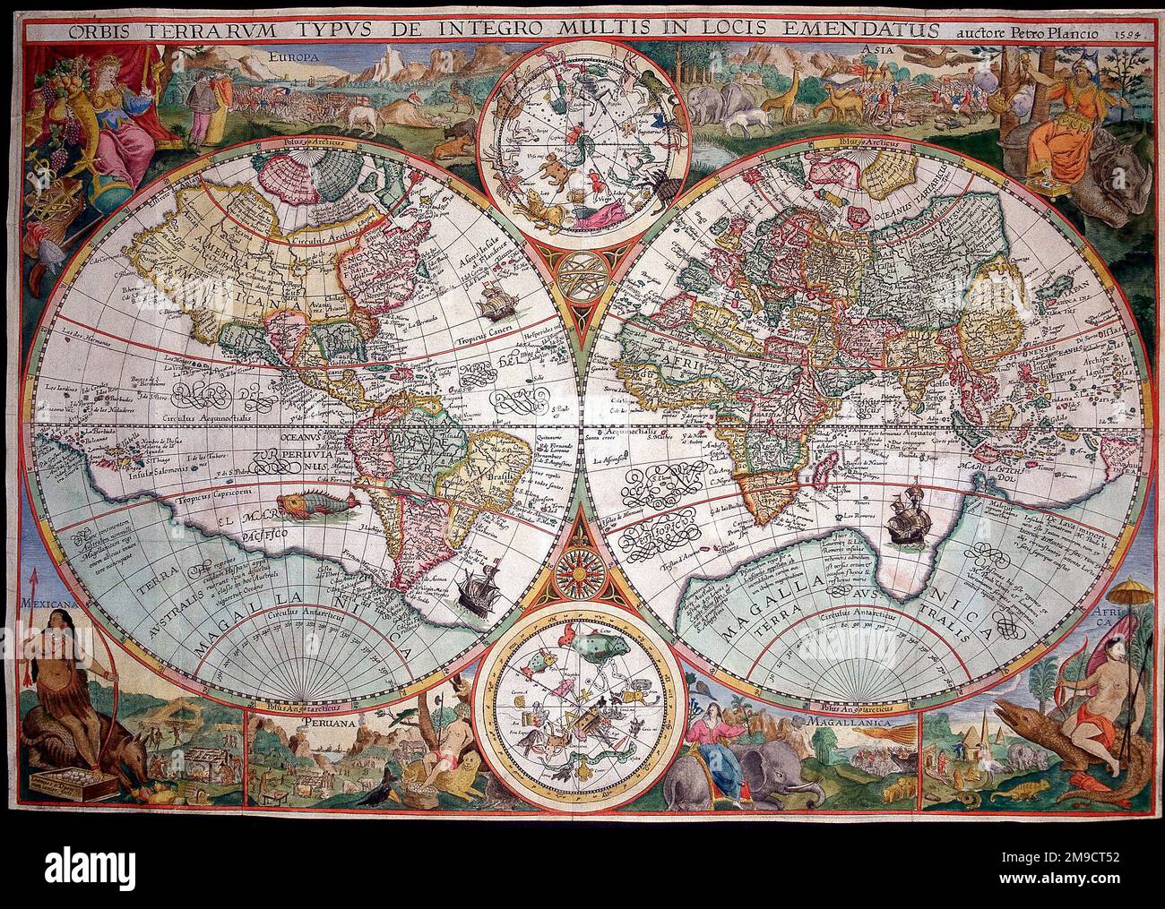 16th century world map hi-res stock photography and images - Alamy