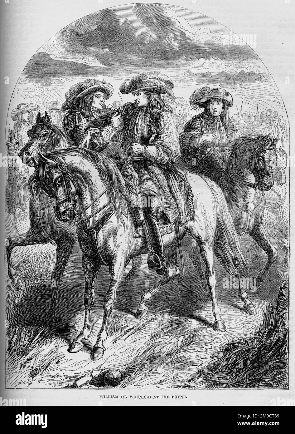 King William III Wounded at the Battle of the Boyne Stock Photo - Alamy