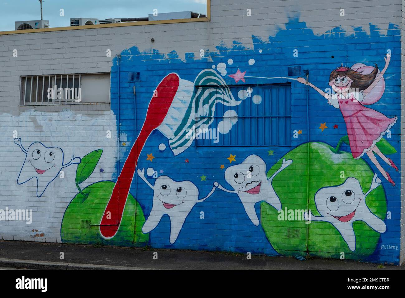 Dental Clinic Street Art, Seddon, Victoria, Australia Stock Photo