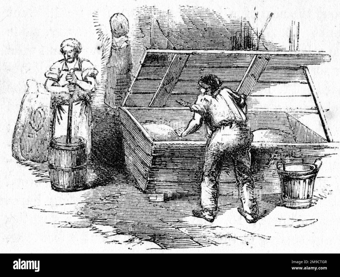 The KneadingTrough for making bread Stock Photo Alamy