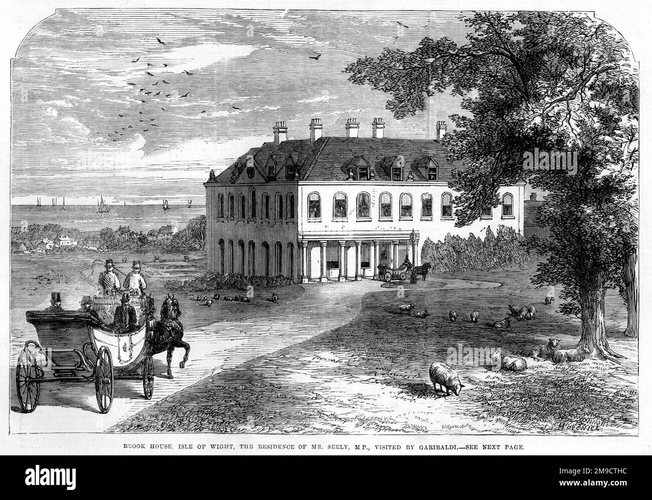 Brook House, Isle Of Wight, Residence Of Mr Seely, Mp Visited By