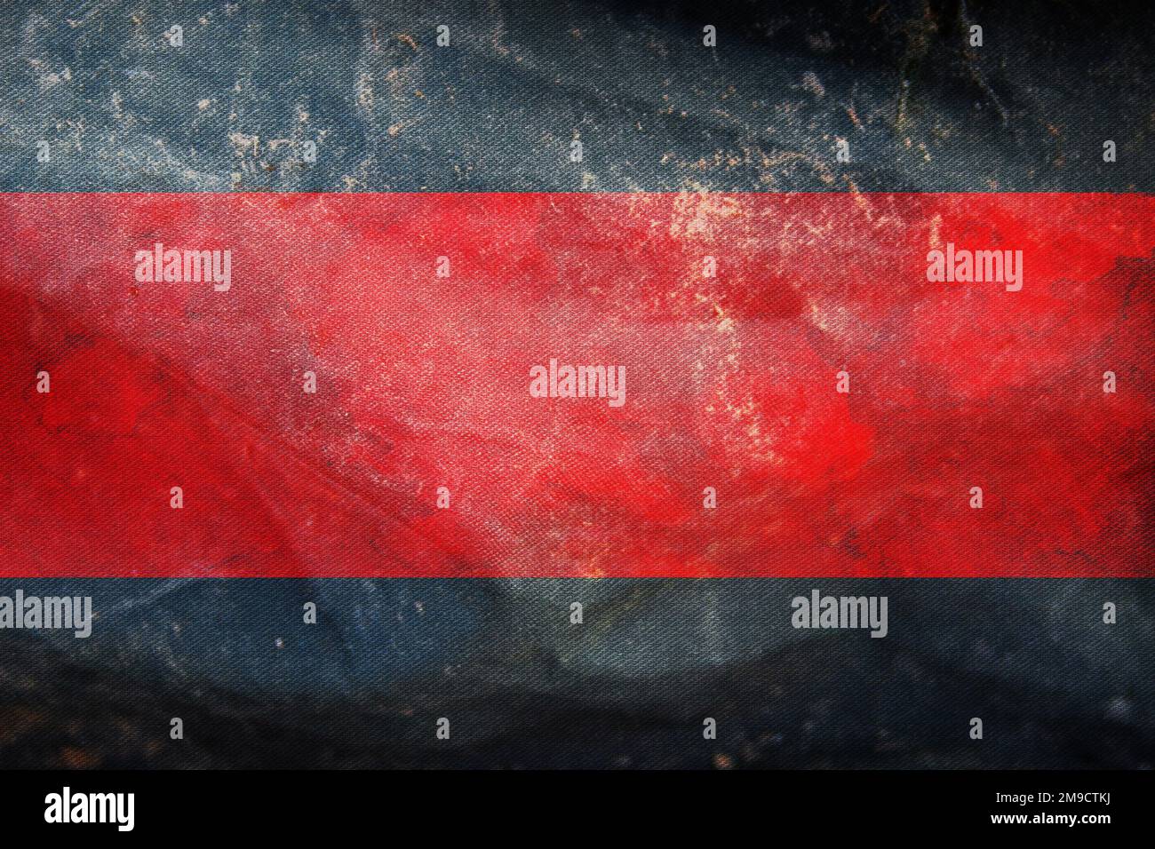 retro flag of Historic peoples Sudeten Germans with grunge texture. flag representing ethnic group or culture, regional authorities. no flagpole. Plan Stock Photo