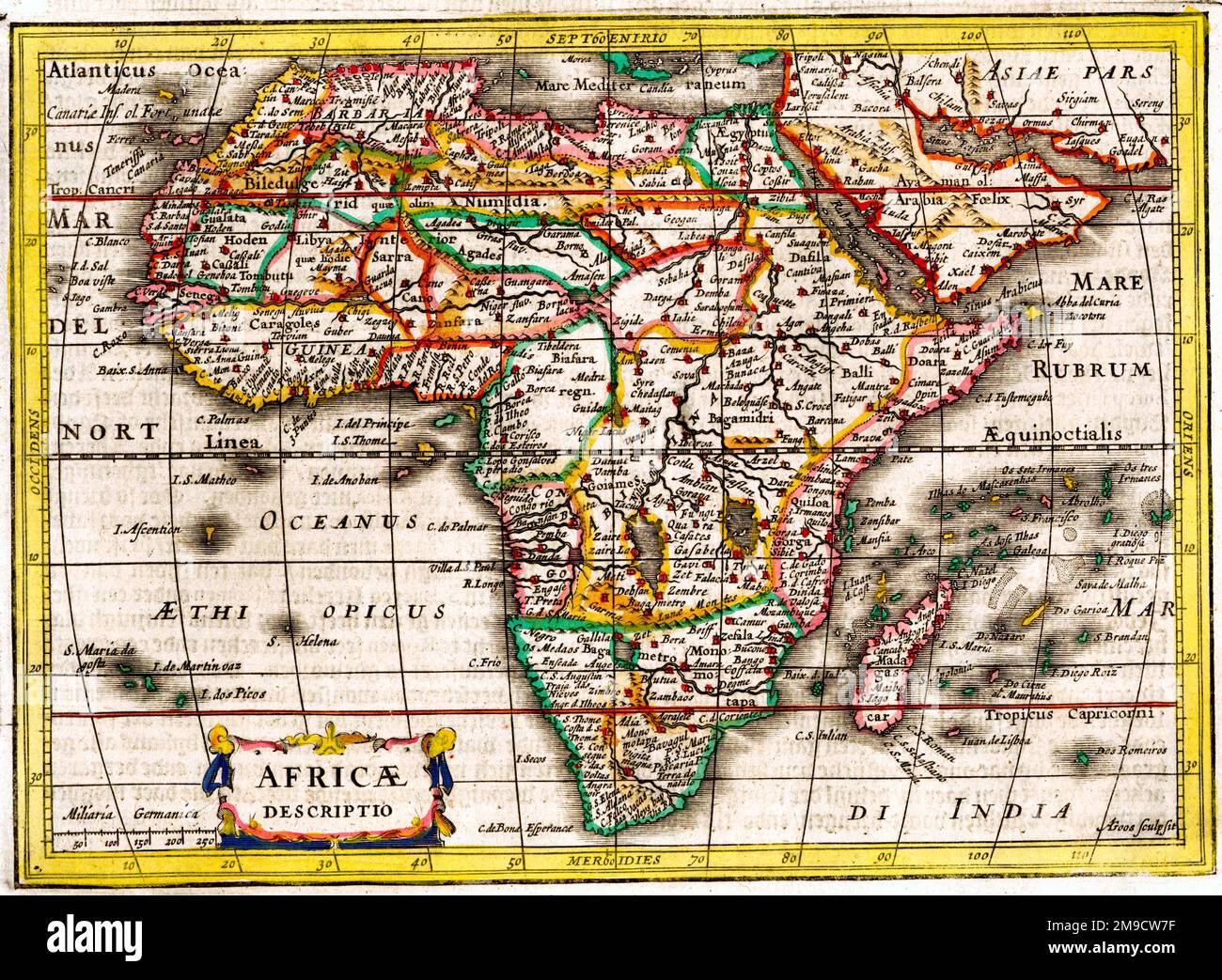 17th century Map of Africa Stock Photo Alamy