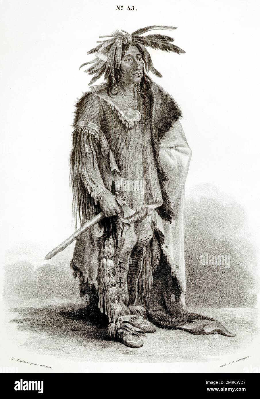 Dacota Native American Indian Warrior Stock Photo