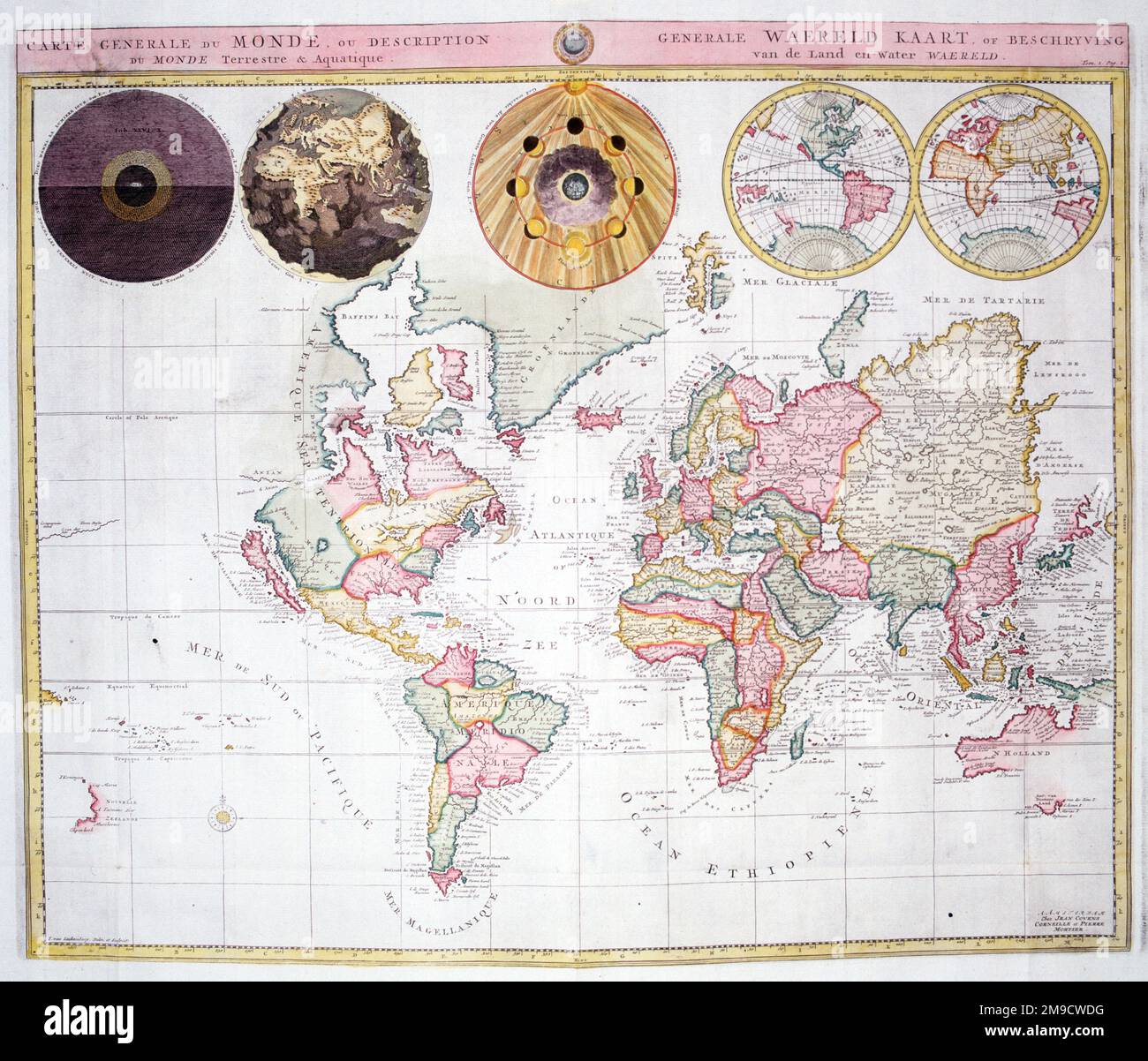 17th century Map of the World Stock Photo - Alamy