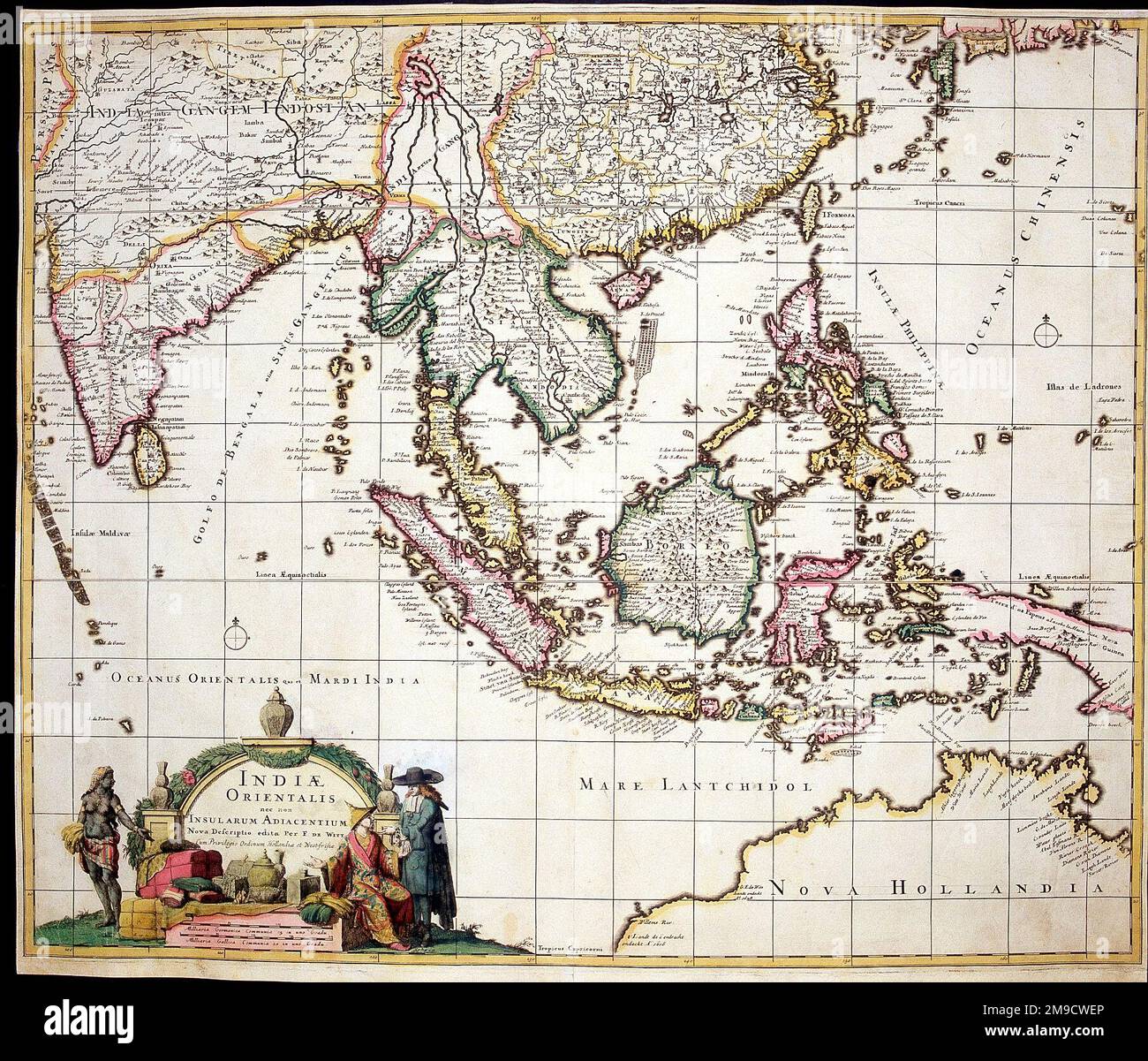 17th century Map of South East Asia Stock Photo