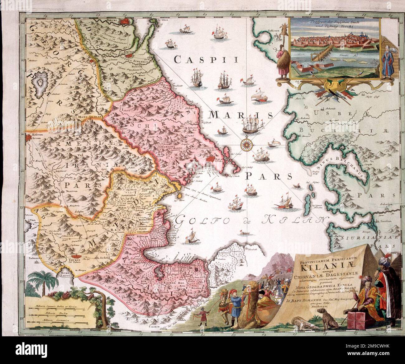 Caspian sea map hi-res stock photography and images - Alamy