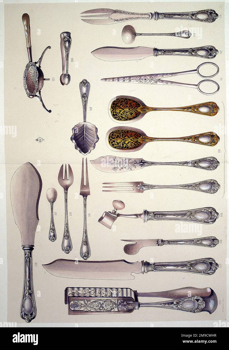 19th century French Cutlery Stock Photo