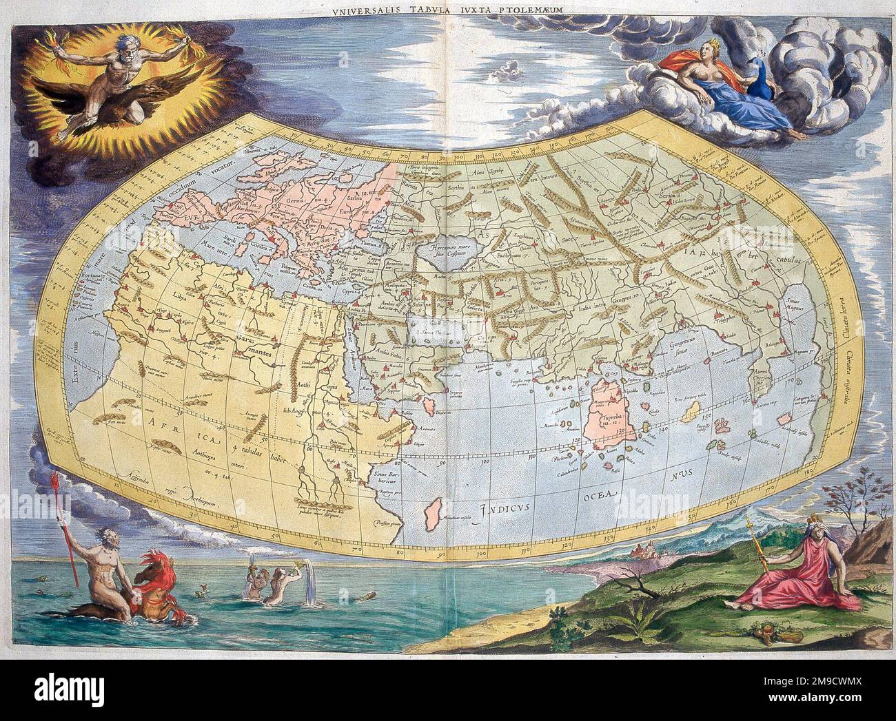 Map Of The Old World According To Ptolemy 2nd Century 2M9CWMX 