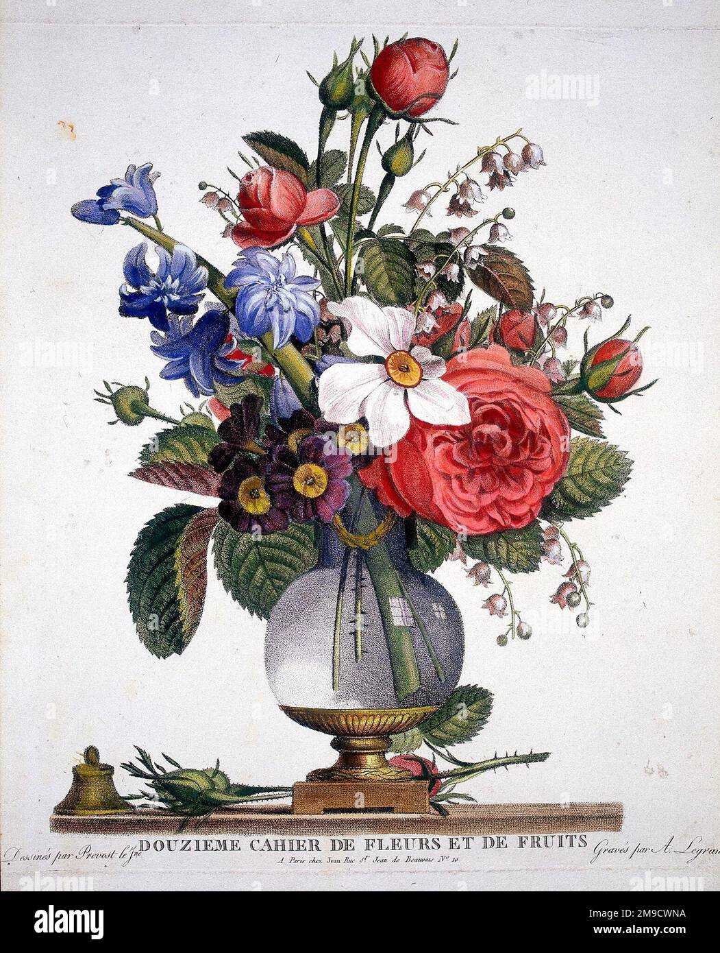 19th century Vase of Flowers Stock Photo