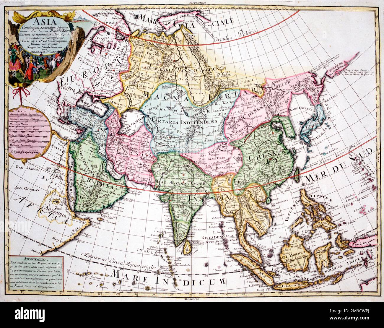 18th century Map of Asia