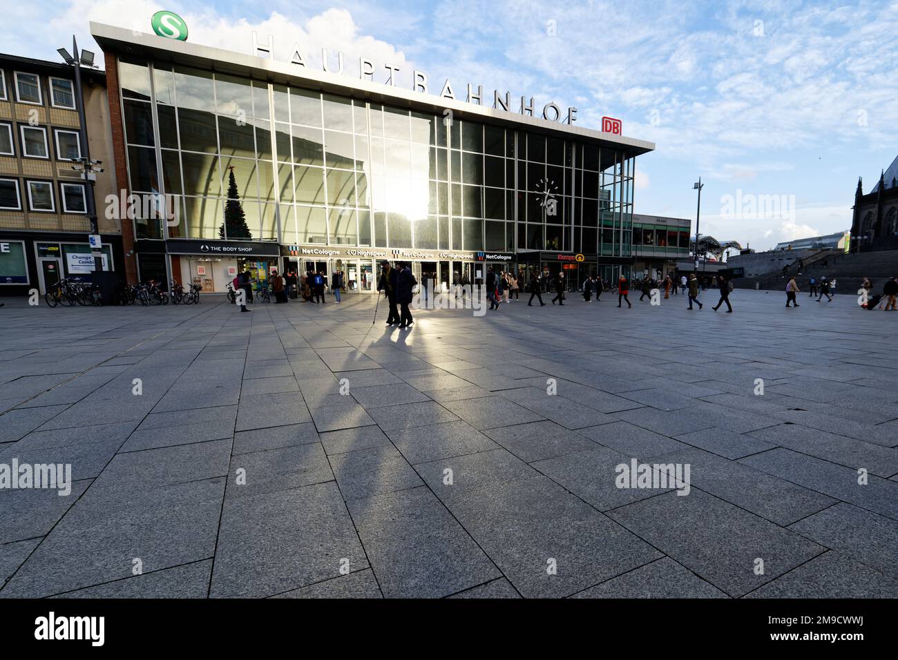 Cologne, Germany, January 11 2023: travelers at cologne main station Stock Photo