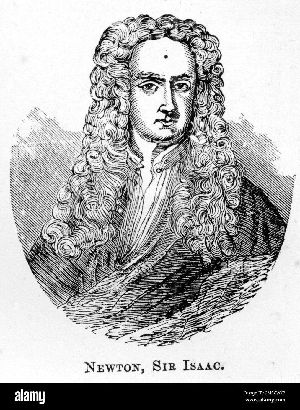 Portrait of Sir Isaac Newton Stock Photo