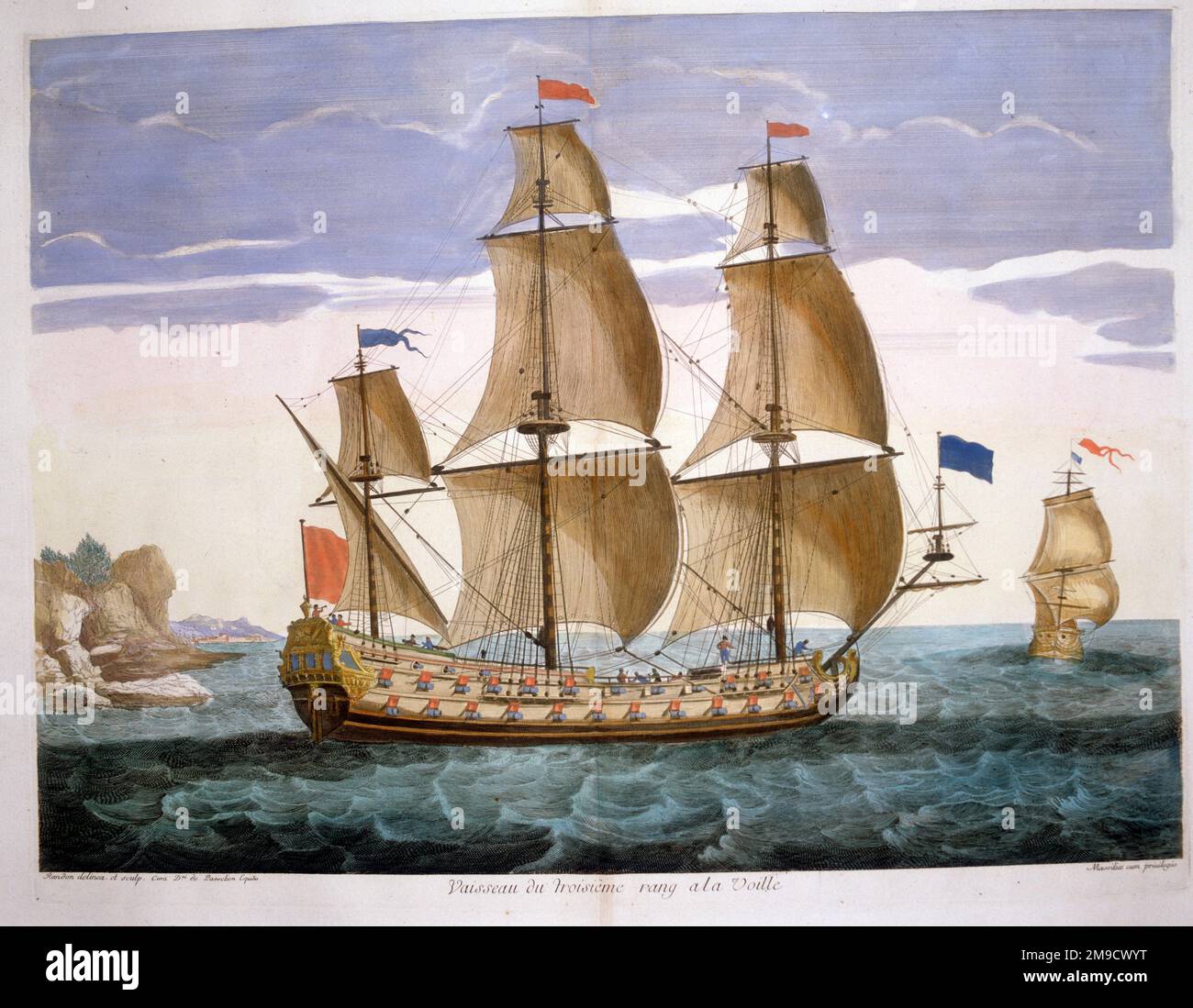 17th century French sailing ship of the third rank Stock Photo Alamy