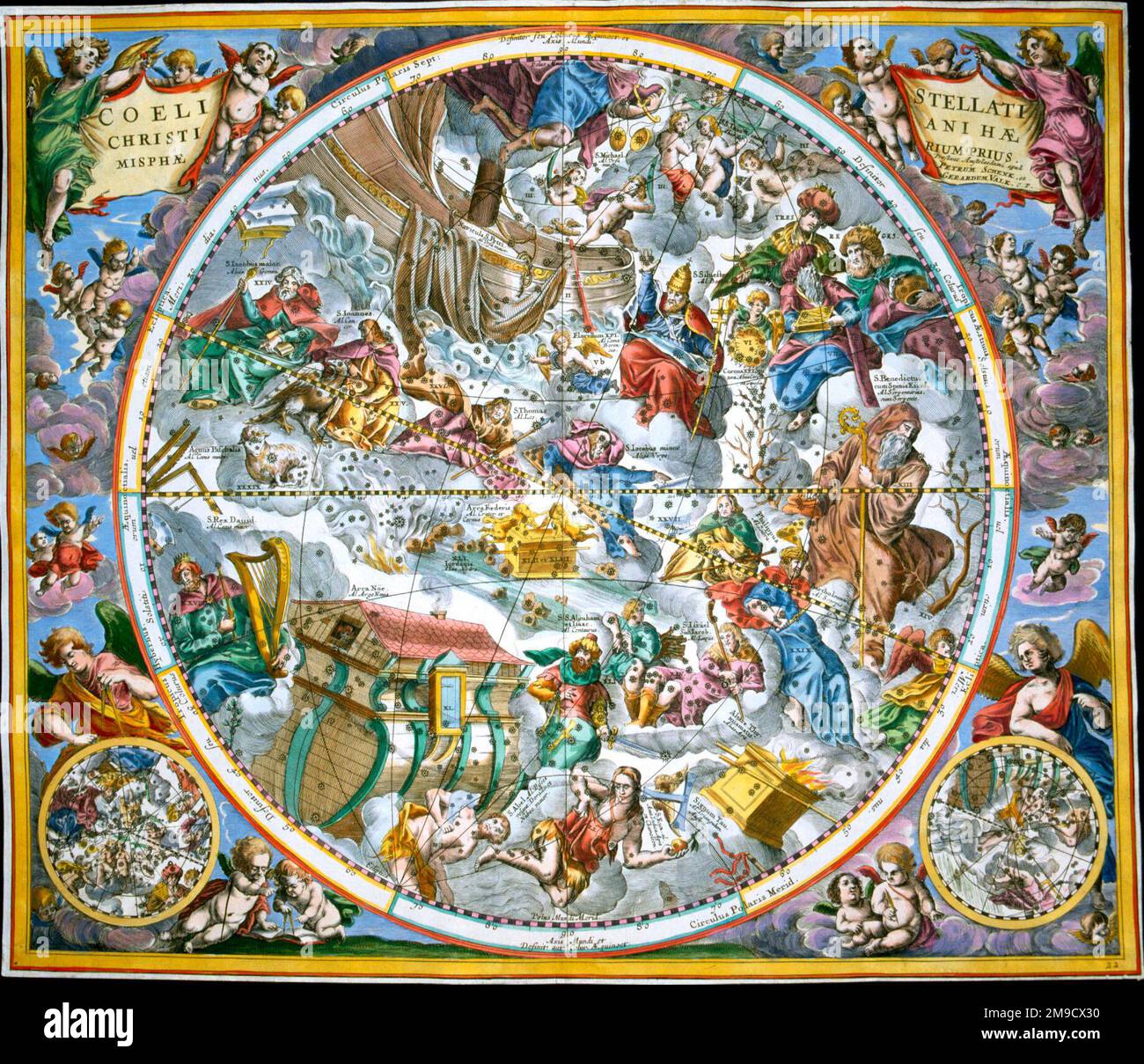 Historical map of stars chart hi-res stock photography and