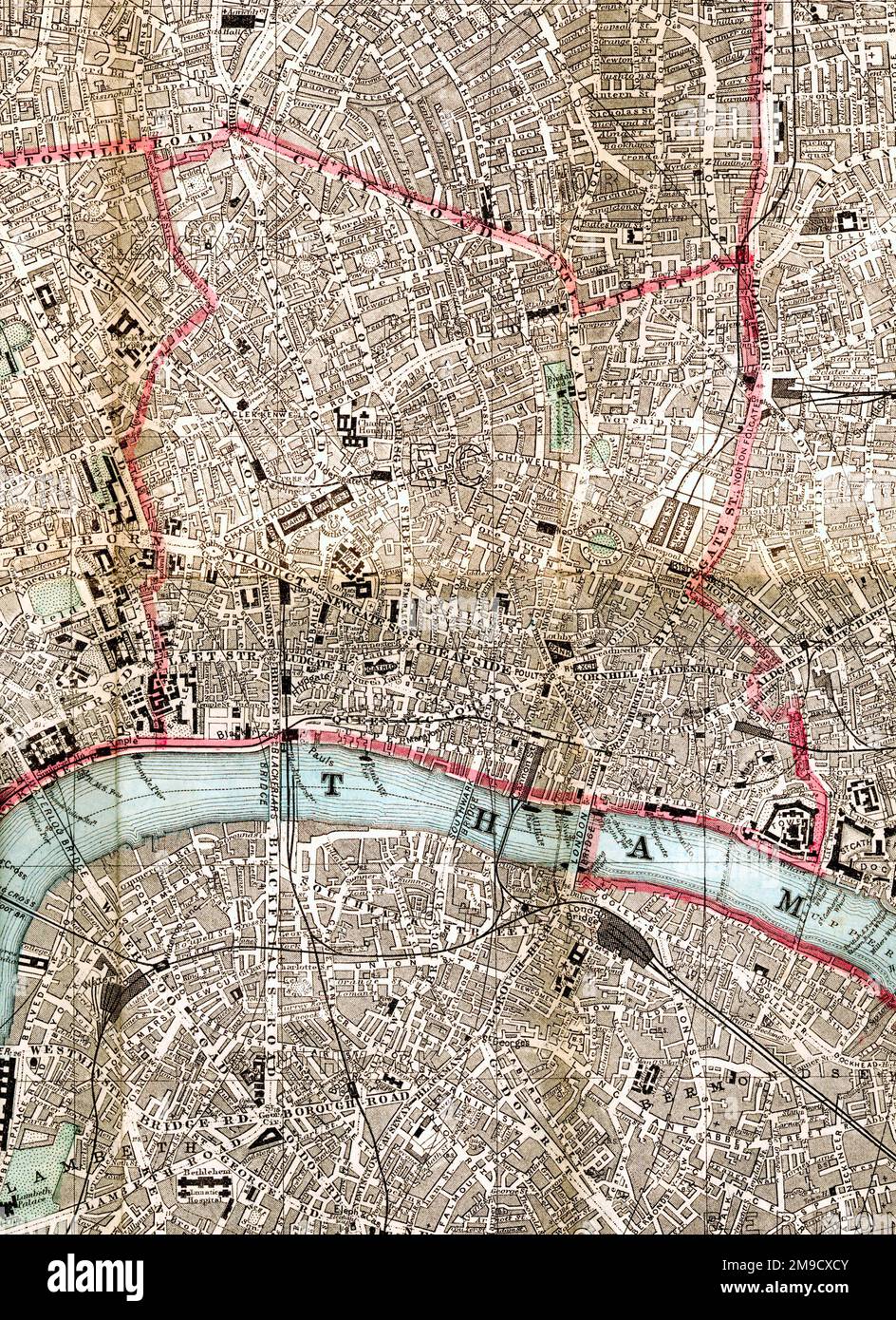 City of london map 19th century hi-res stock photography and City of london map 19th century hi-res stock photography and