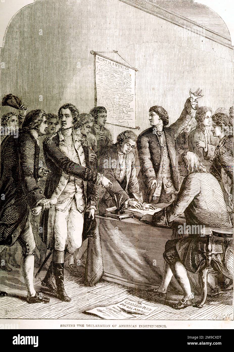 Signing The Declaration Of American Independence Stock Photo