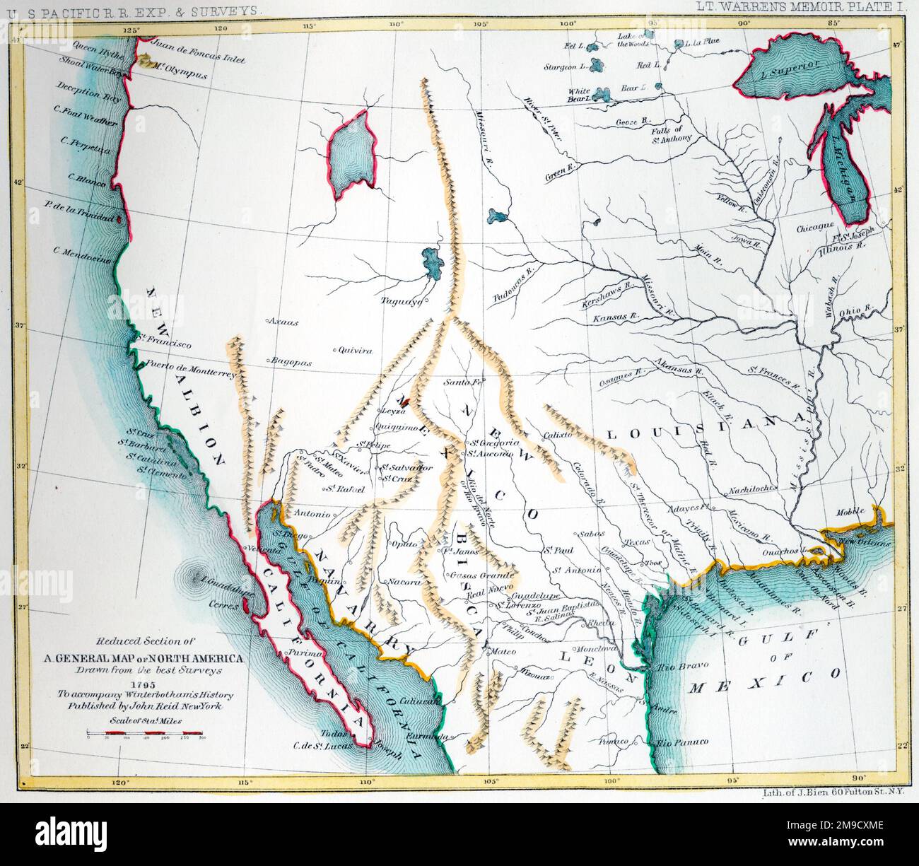 18th century General Map of North America Stock Photo