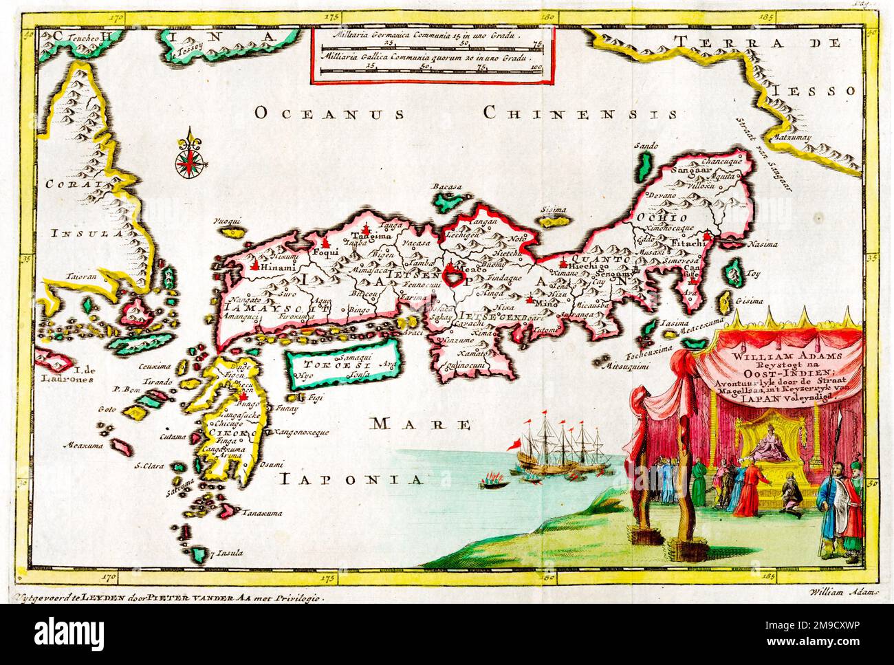 18th century Japanese Map Japan - 18th Century Japanese Map Japan China At Centre Of World 2M9CXWP