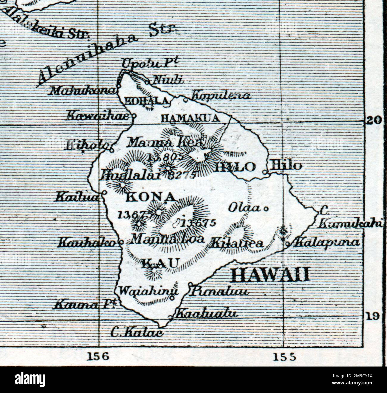 Map of hawaii hi res stock photography - Map Of Hawaii 2M9CY1X