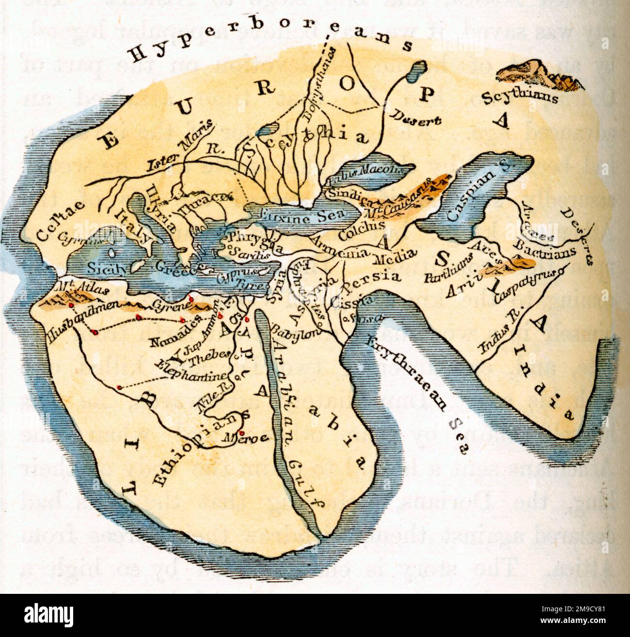 The World According To Herodotus Stock Photo
