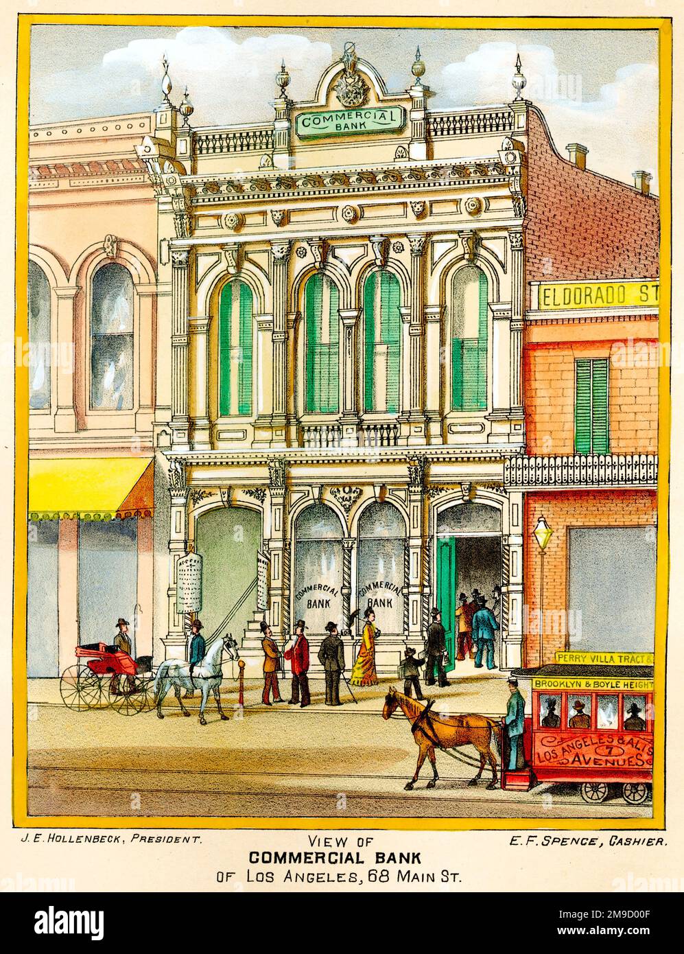 Commercial Bank, Los Angeles Stock Photo