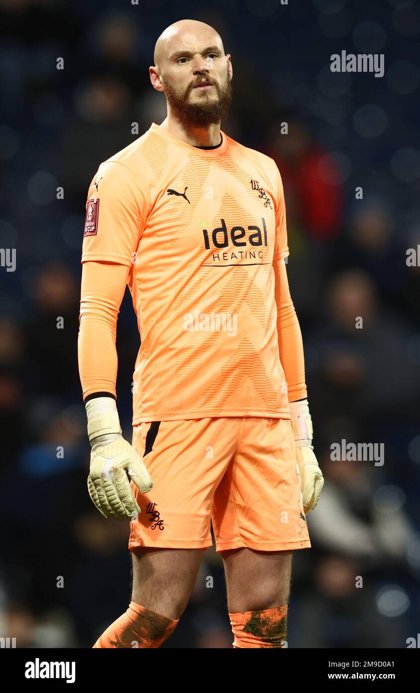 West Bromwich, UK. 17th Jan, 2023. David Button of West Bromwich Albion during the The FA Cup match at The Hawthorns, West Bromwich. Picture credit should read: Darren Staples/Sportimage Credit: Sportimage/Alamy Live News Stock Photo