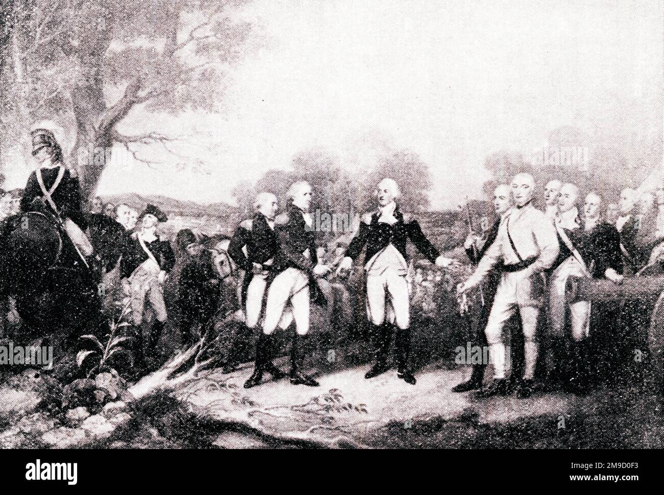 British Surrender At Saratoga - 19 Oct 1781 Stock Photo