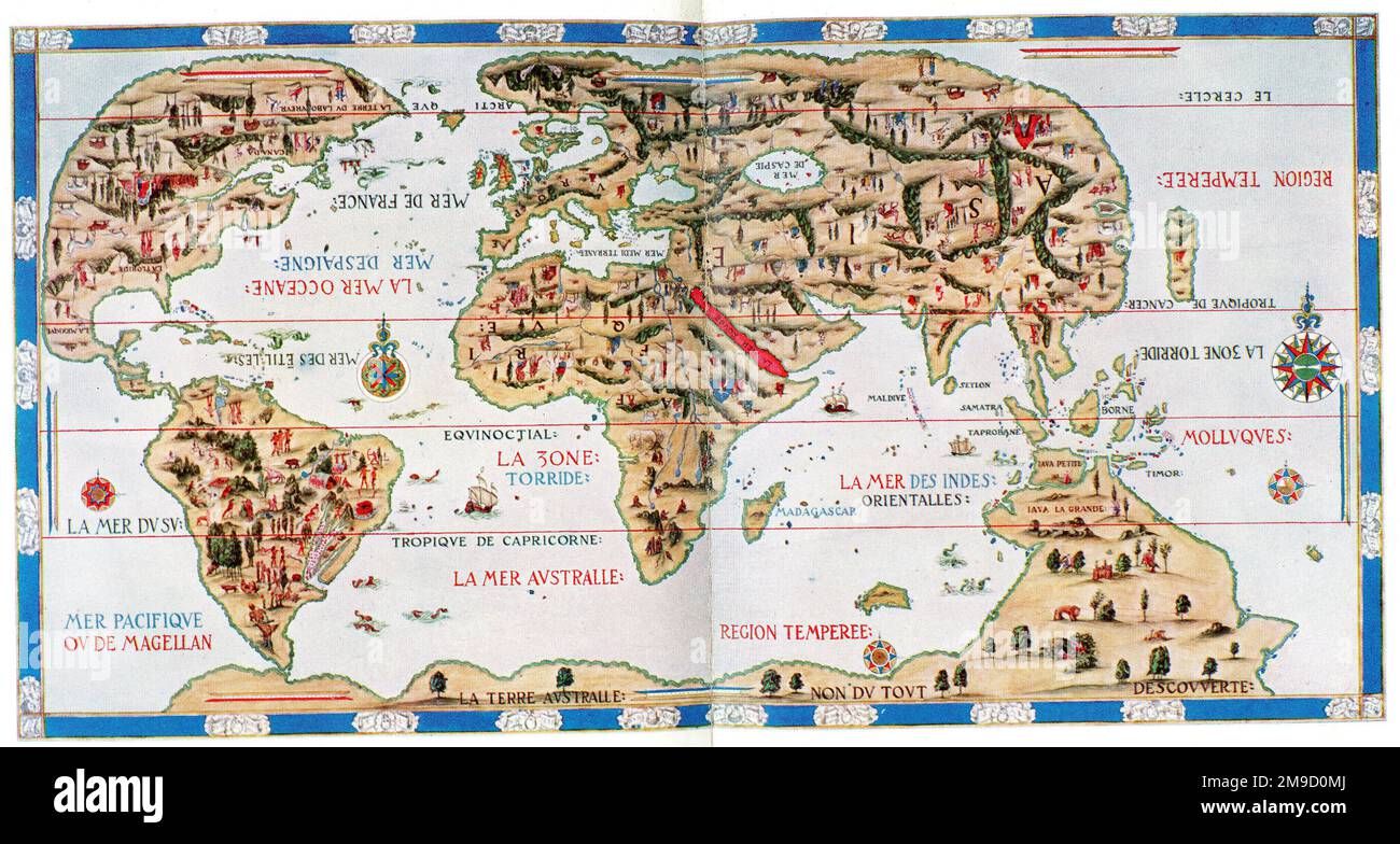 Dauphin Map - Potolan Of World Stock Photo