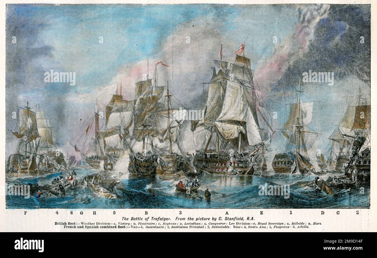 Battle Of Trafalgar Stock Photo