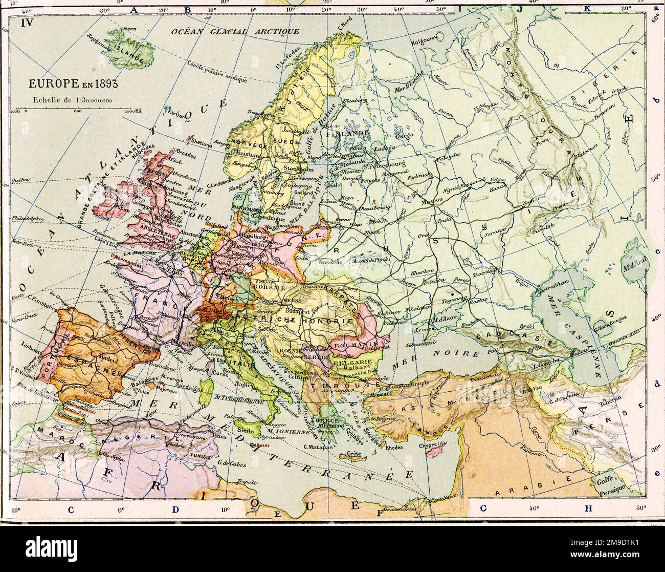 Europe In 1893 Stock Photo Alamy