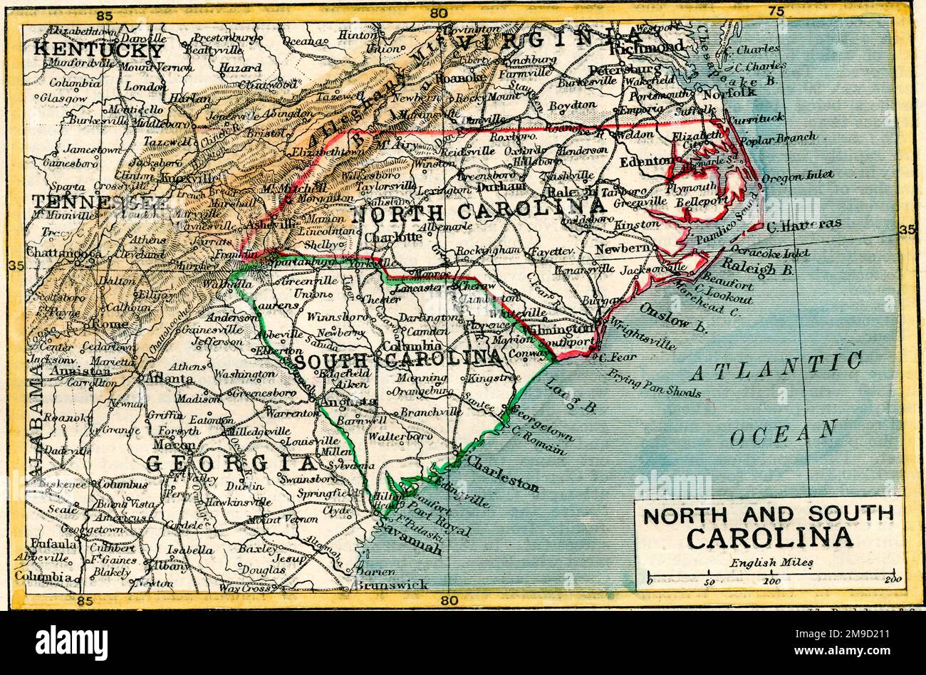 Map Of S Carolina And N Carolina