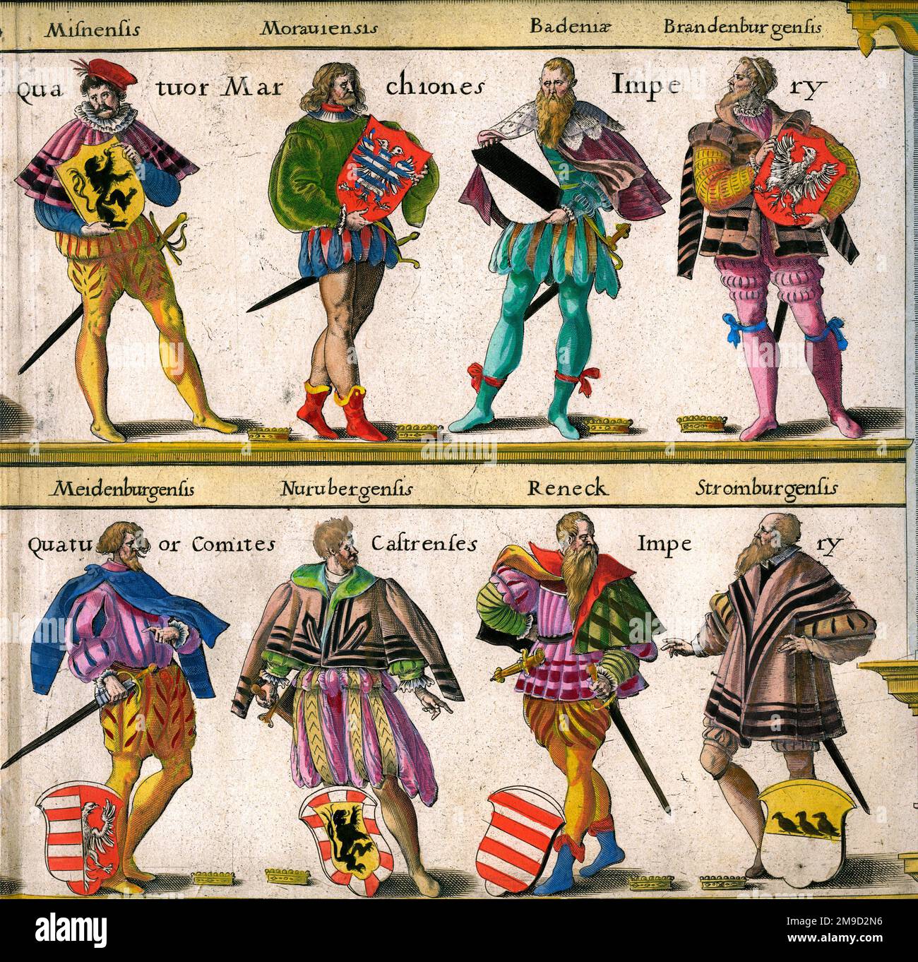 Heraldic Figures Of The German Cities Stock Photo