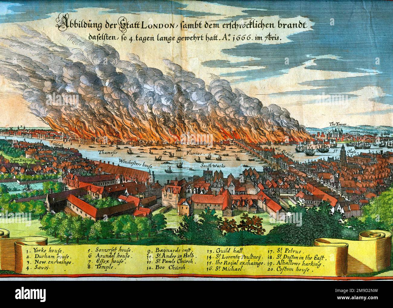 Fire london 17th century hi-res stock photography and images - Alamy