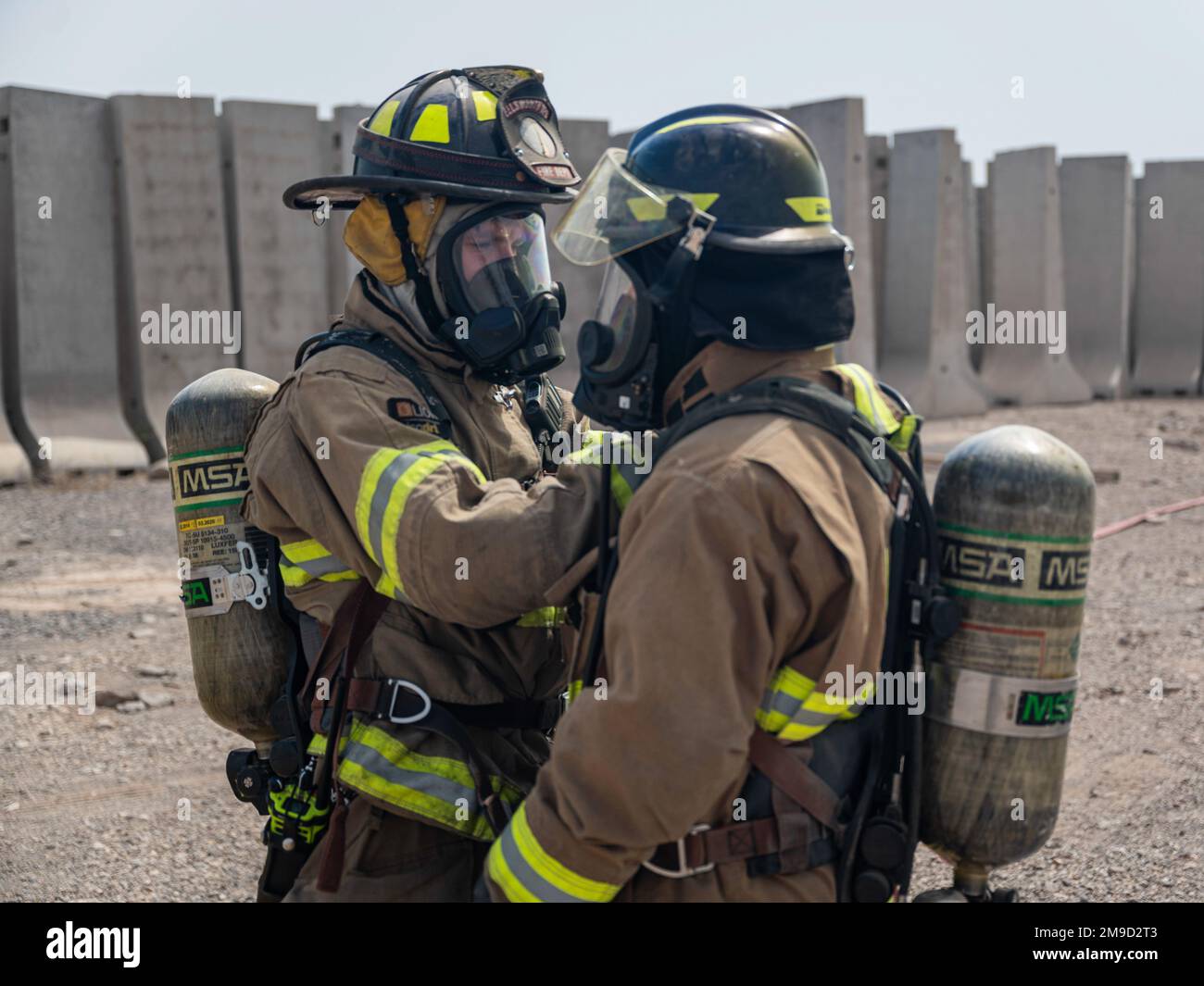 U.S. Air Force fire protection specialists with the 776th Expeditionary