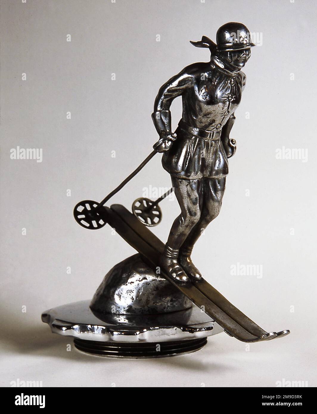 Riley Radiator Cap Riley Ski Lady, automobile mascot mounted on a radiator cap, 1930s ...