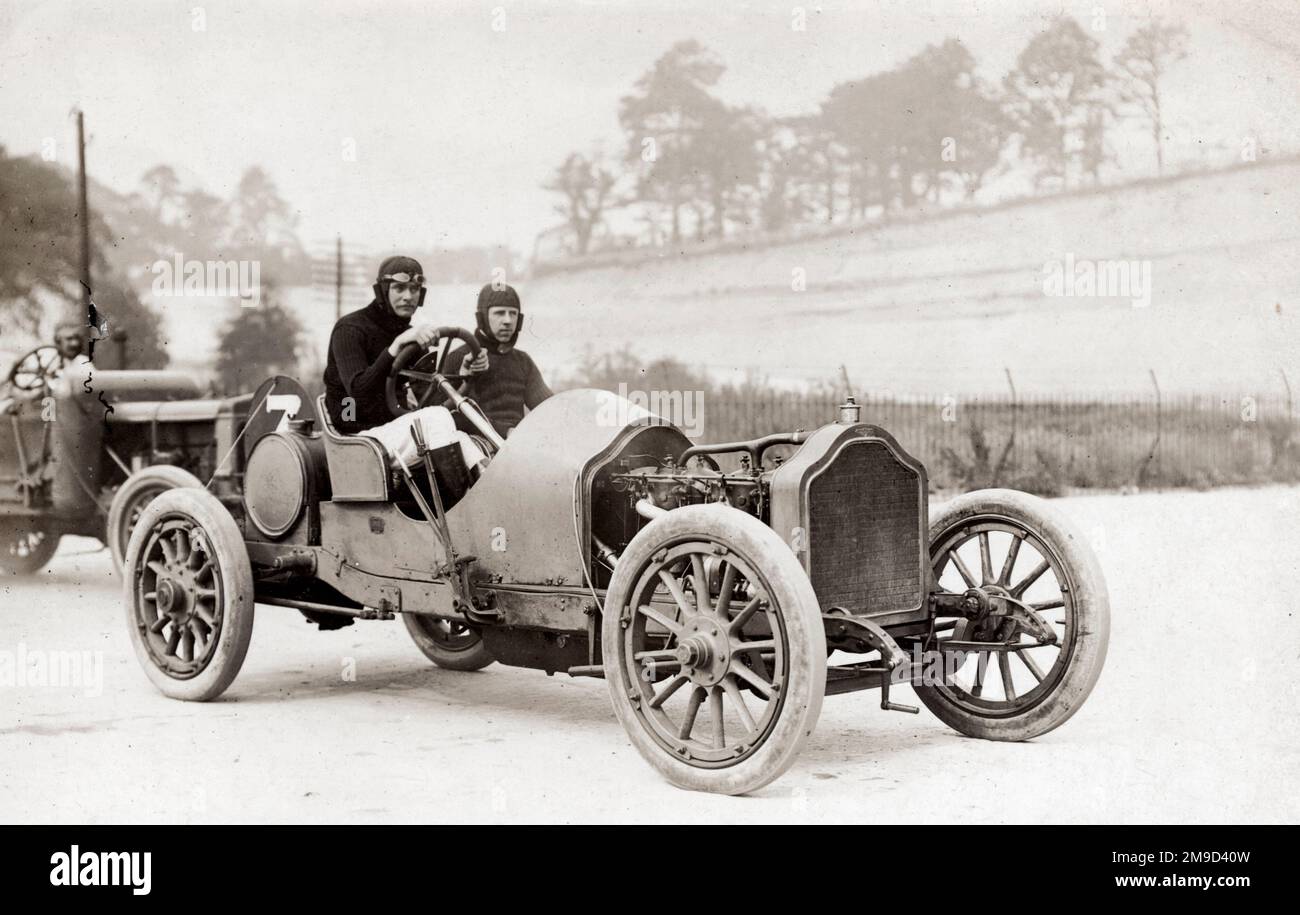 July Trophy Race - 1908. I Bullough and co-driver in Junior. Stock Photo