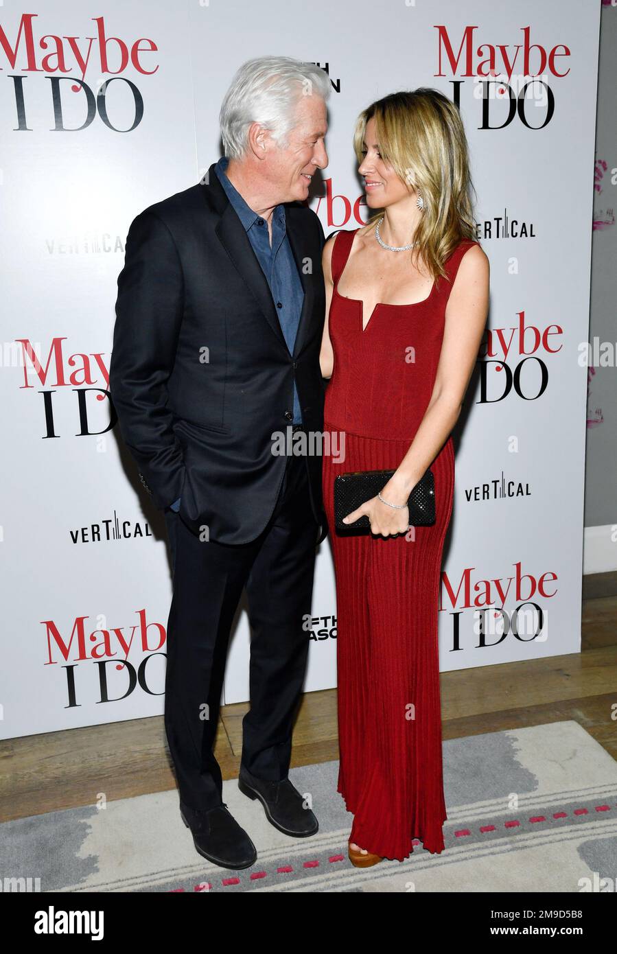 Richard Gere, left, and wife Alejandra Silva attend a special screening(02)