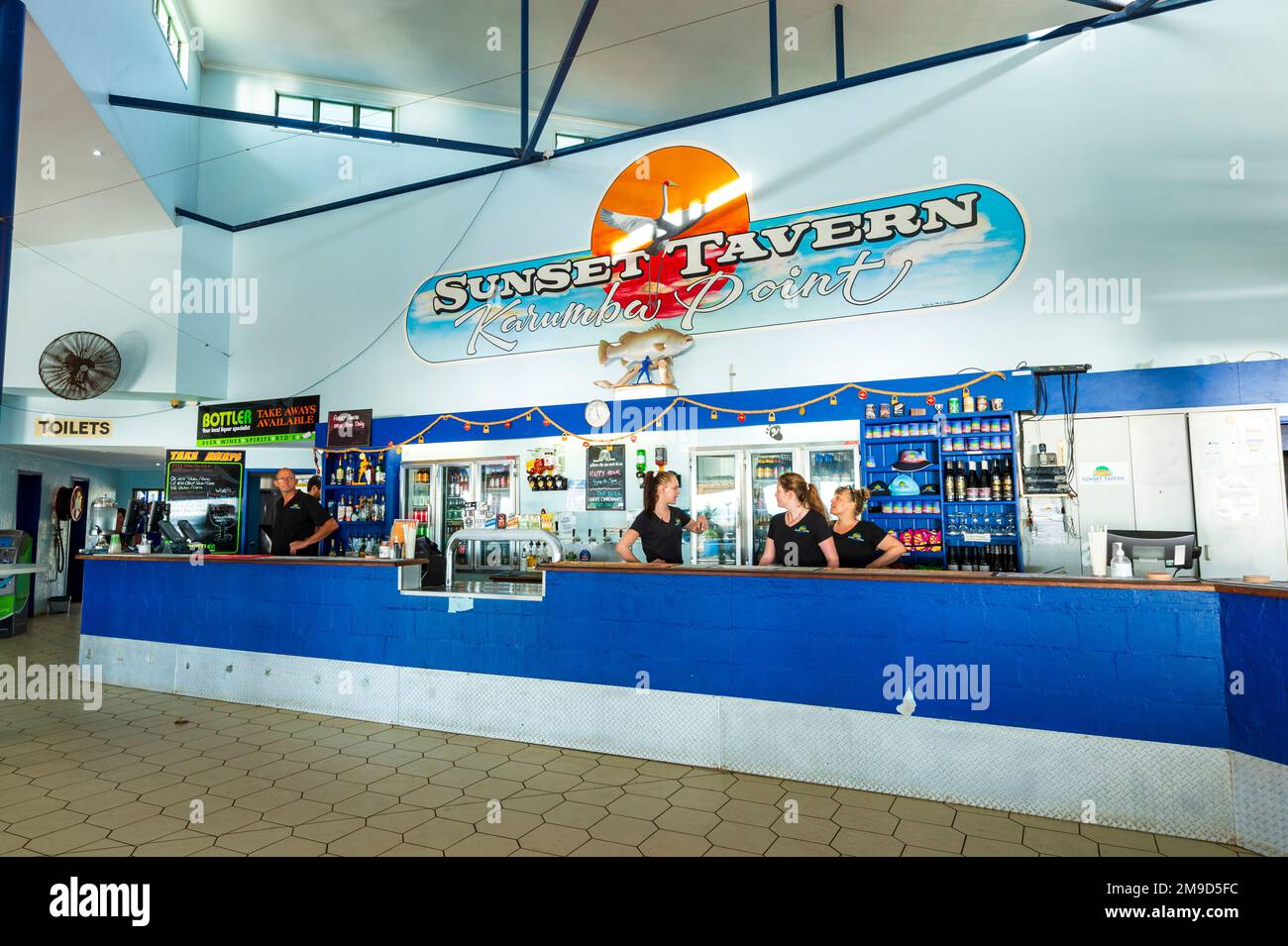 Bar of the renowned Sunset Tavern in the small town of Karumba, Karumba