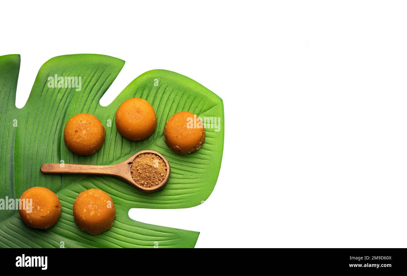 Panela In Block And Powder - Sugar Cane Candy Stock Photo - Alamy