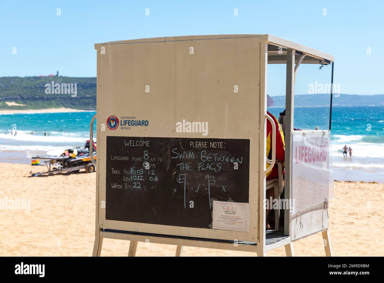 Australian Lifeguard Service, lifeguard hut station elevated on Palm