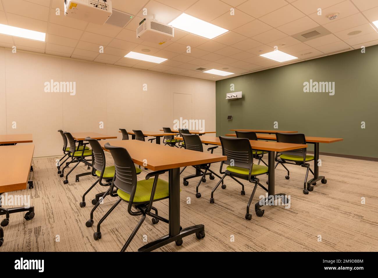 Interior of an office training, meeting, conference room with ...