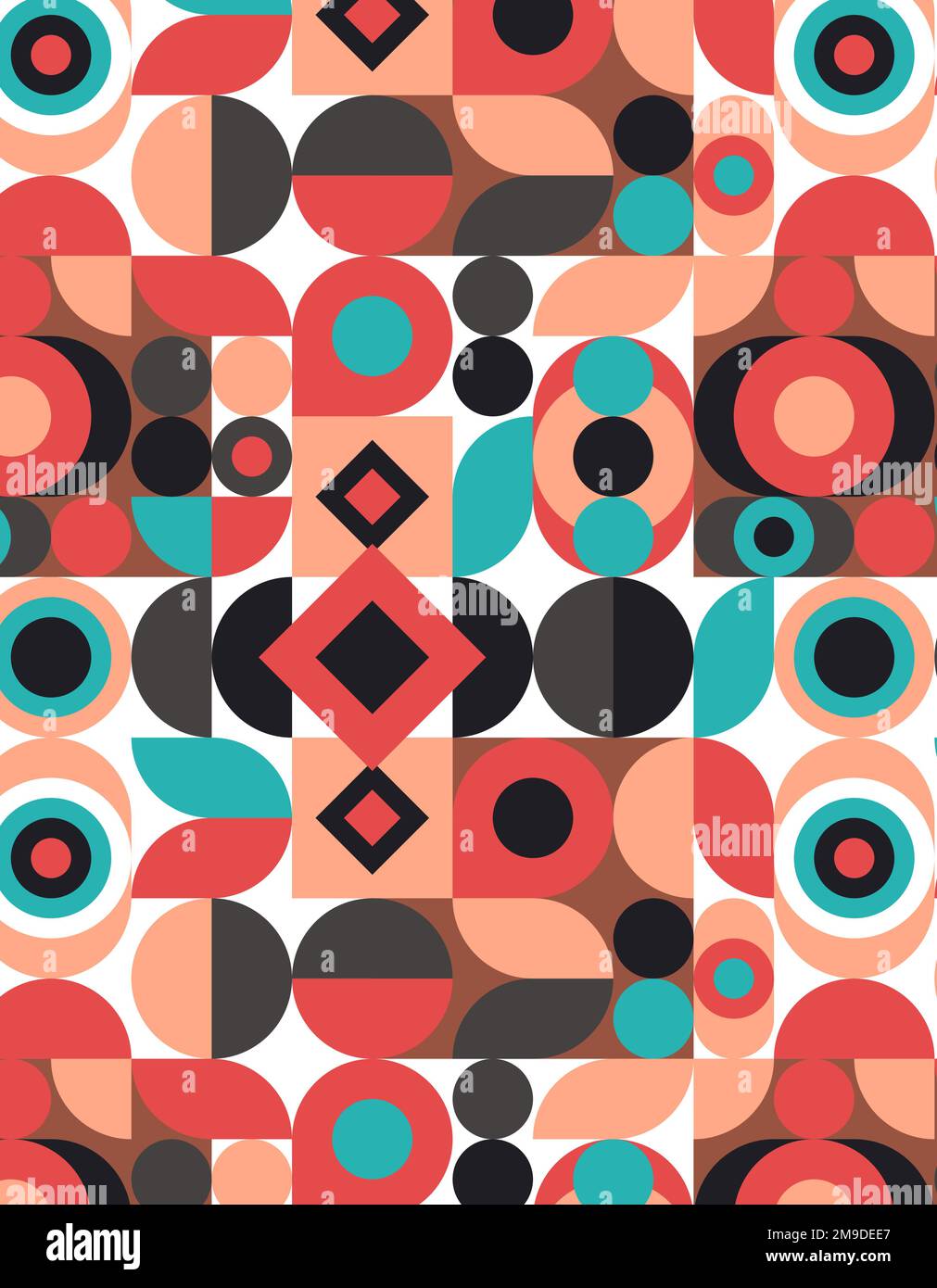 Geometric abstract retro pattern in Bauhaus style. Geometric Cover ...