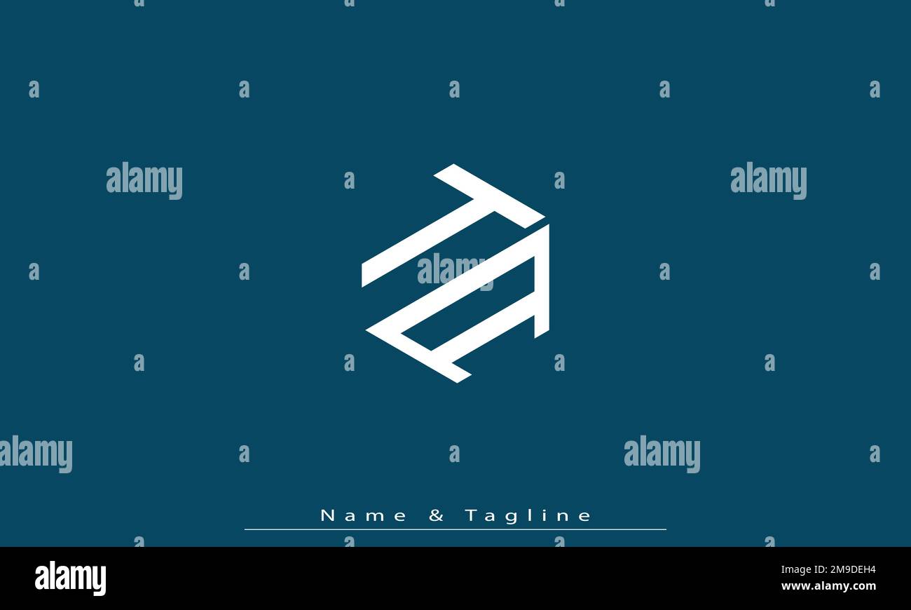 Alphabet letters Initials Monogram logo TA , AT Stock Vector