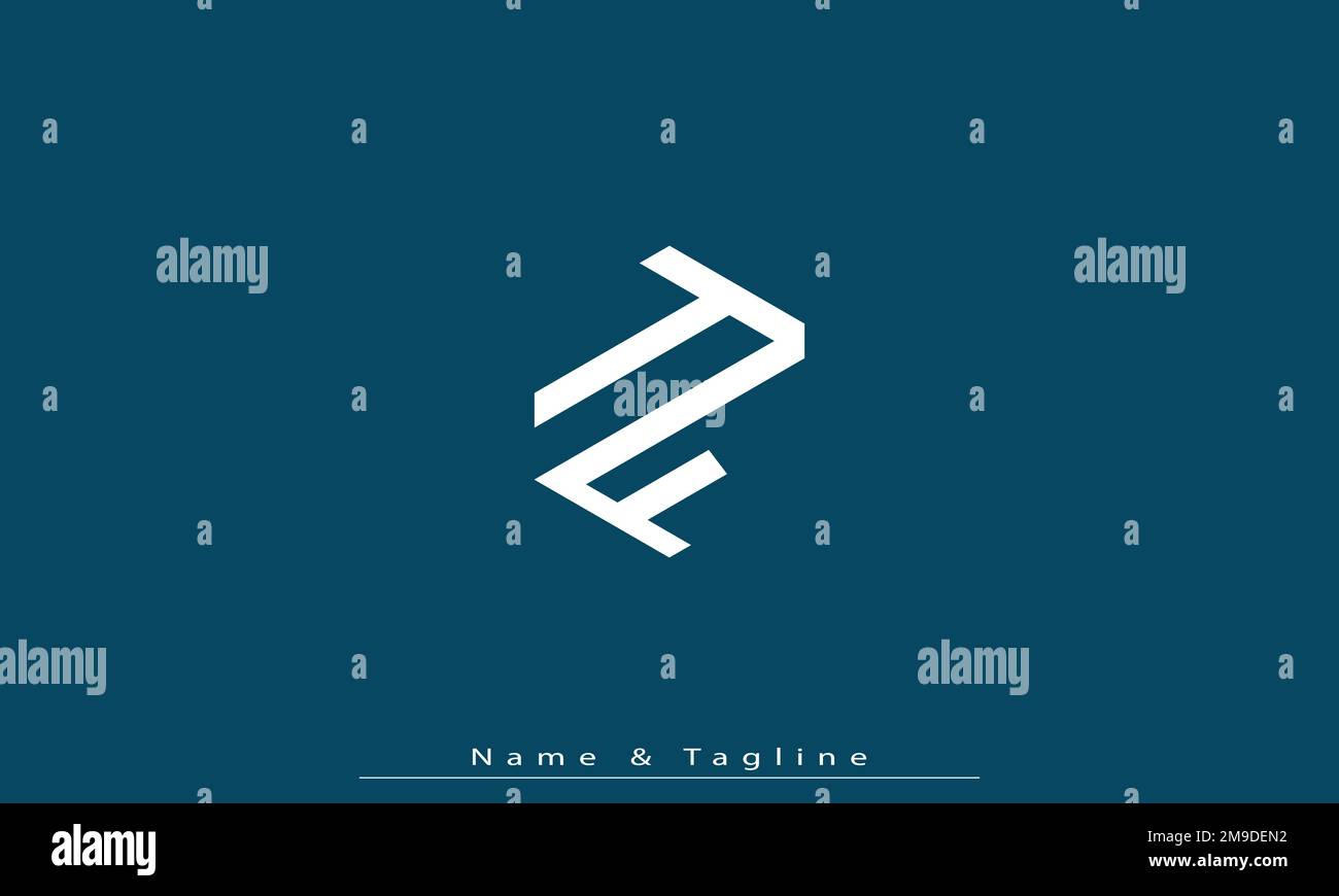 Alphabet letters Initials Monogram logo TF , FT Stock Vector